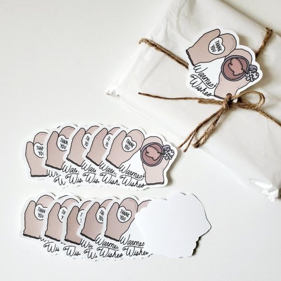 LB048 HANG TAGS Warmest Wishes Thank You Mittens [Price Firm] - Picture 3 of 5